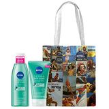 NIVEA Derma Skin Clear Sivilce Karşıtı Yüz Temizleyici Peeling 150ml,Tonik 200ml,Bez Çanta Hediye