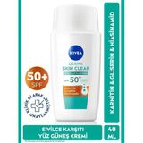Nivea Derma Skin Clear Uv Fluid Spf 50 Sivilce Karşıtı Güneş Koruyucu Yüz Kremi 40 Ml