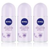 Nivea Double Effect 3x50 ml Kadın Deo Roll-On