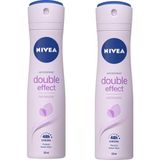 Nivea Double Effect Mor Düşler Sprey Deodorant 150ml Kadın 2'li Set - 150 ml