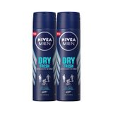Nivea Dry Fresh Erkek 2x150 ML Sprey Deodorant