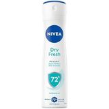 Nivea Dry Fresh Kadın Sprey Deodorant, 150 ml + NIVEA MEN Erkek Sprey Deodorant Deep Dimension Darkwood 150ml, 72 Saat Anti-Perspirant Koruma, Maskülen Koku
