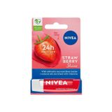 Nivea Dudak Bakım Kremi Dudak Parlatıcı 4.8gr, Çilek Kokusu, Saat Nemlendirici, Hafif