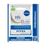 NIVEA Dudak Bakım Kremi, Med Repair, 24h Moisture, SPF 15, 4,8 gr
