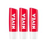 Nivea Dudak Bakım Kremi Straw Berry Shine Çilek Aromalı 4,8 gr 3 Adet