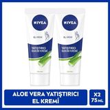 Nivea El Kremi 2×75 ml Sülfatsız Aloe Vera Yoğun Nemlendirme Hızlı Emilim Yatıştırıcı Bakım
