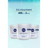 Nivea El ve Vücut Yoğun Nemlendirici Bakım Kremi 400 ml x 3 Adet