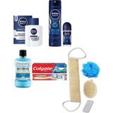 Nivea Erkek Tıraş, Banyo ve Ağız Bakım Hediye Seti -Sandıksız Damat Çeyiz Bohça