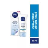 Nıvea Essentials Canlandırıcı Gündüz Yüz Bakım Kremi, 50 Ml, Normal Ciltler, E Vitamini, Lotus Çiçeği, Doğal Manolya Özü İle 24 Saat Yo