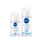 Nivea Fresh 50 ml+25 ml Roll-On Seti