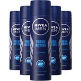 Nivea Fresh Active Erkek Deodorant 150 ml Ferah Koku ile 48 Saat Koruma X5 Parça