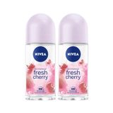 Nivea Fresh Cherry 2x50 ml Kadın Roll-On