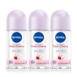 Nivea Fresh Cherry 3x50 ml Kadın Roll-On