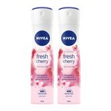 Nivea Fresh Cherry Kadın 2x150 ml Deodorant