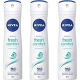 Nivea Fresh Comfort 3 x 150 ml Kadın Sprey Deodorant