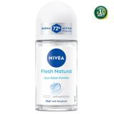 Nivea Fresh Natural 10x50 ML Kadın Roll On