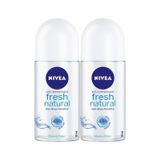 Nivea Fresh Natural 2x50 ml Kadın Roll-On
