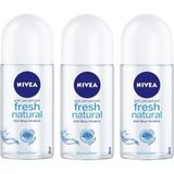 Nivea Fresh Natural 3x50 ml Kadın Roll-On