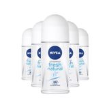 Nivea Fresh Natural 5x50 ml Kadın Roll-On