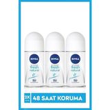 Nivea Fresh Natural Anti Perspirant 3x50 ml Kadın Roll-On Deodorant