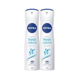 Nivea Fresh Naturals 2x150 ml Kadın Sprey Deodorant