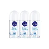 NIVEA Fresh Naturel Kadın Roll On 3 lü Set