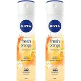Nivea Fresh Orange 2x150 ml Kadın Sprey Deodorant