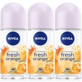 Nivea Fresh Orange 3x50 ml Kadın Roll-On