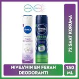 Nivea Fresh Sensation Kadın Ve Erkek Sprey Deodorant 150 Ml,72 Saat Anti-perspirant Koruma,uzun Süren Ferahlık X2
