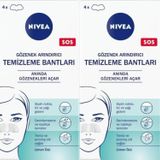 Nivea Gözenek Arındırıcı SOS 4'lü 2 Paket Yüz Temizleme Bandı