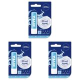 NIVEA Hydro Care Dudak Bakım Kremi, 24 Saat Nem, Aloe Vera, Saf Su ve Doğal Yağlar, SPF 15, Gün Boyu Dudak Bakımı (4,8g) (3 paketi)