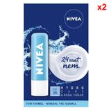 Nivea Hydro Care Dudak Bakım Kremi 4.8 gr 2 Adet