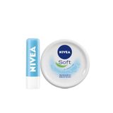 Nivea Hydro Care Dudak Bakım Kremi 4,8gr + Soft Nemlendirici Bakım Kremi 300ml