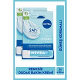 NIVEA Hydro Care Dudak Bakım Kremi, SPF 15, 4.8gr, 2 Adet