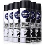 Nivea Invisible Black & White 6x150 ml Erkek Deodorant