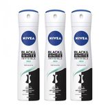 Nivea Invisible Black White Fresh 3x150 ml Kadın Sprey Deodorant
