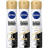 Nivea Invisible Black White İpeksiz Pürüzsüzlük 3x150 ml Kadın Sprey Deodorant
