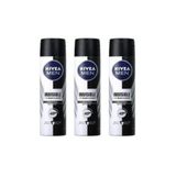 Nivea Invisible Black White Power 3x150 ml Erkek Sprey Deodorant