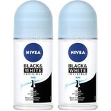 Nivea Invisible Black & White Pure 2x50 ML Kadın Roll-On Deodorant