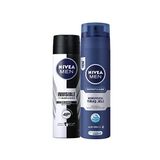 Nivea İnvisible Black&White Orginal Erkek Deosprey 150 ml+Tıraş Jeli Koruyucu Ve Bakım İçin 200 ml