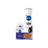 Nivea Invisible Clear Black White Kadın Deodorant Sprey 150 Ml + Roll-On 25 Ml