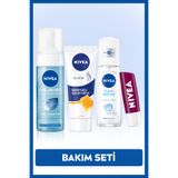 NIVEA Kadın Pump Deodorant 75ml, Yüz Temizleme Köpüğü 150ml, El Kremi, Böğürtlen Dudak Kremi