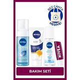 Nivea Kadın Pump Deodorant Fresh Natural 75ml, Yüz Temizleme Köpüğü 150ml, Nemlendirici Krem, Dudak