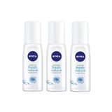 NIVEA Kadın Pump Sprey Deodorant Fresh Natural 3x Adet