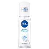 NIVEA Kadın Pump Sprey Deodorant Fresh Natural 75ml, Ter Kokusuna Karşı 48 Saat Koruma, Alüminyum İçermez