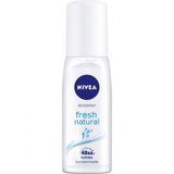 Nivea Kadın Pump Sprey Deodorant Fresh Natural 75Ml, Ter Ve Ter Kokusuna Karşı 48 Saat Koruma