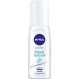 Nıvea Kadın Pump Sprey Deodorant Fresh Natural 75Ml, Ter Ve Ter Kokusuna Karşı 48 Saat Koruması