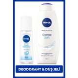 Nivea Kadın Pump Sprey Deodorant Fresh Natural 75ml ve Creme Soft Nemlendirici Duş Jeli 750ml