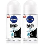 NIVEA Kadın Roll On Deodorant Black & White Invisible Pure 48 Saat Anti-perspirant Koruma (50 ml) (2 paketi)