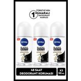 Nivea Kadın Roll-on Deodorant Black&White 50ml, 48 Saat Koruma, X3 Adet